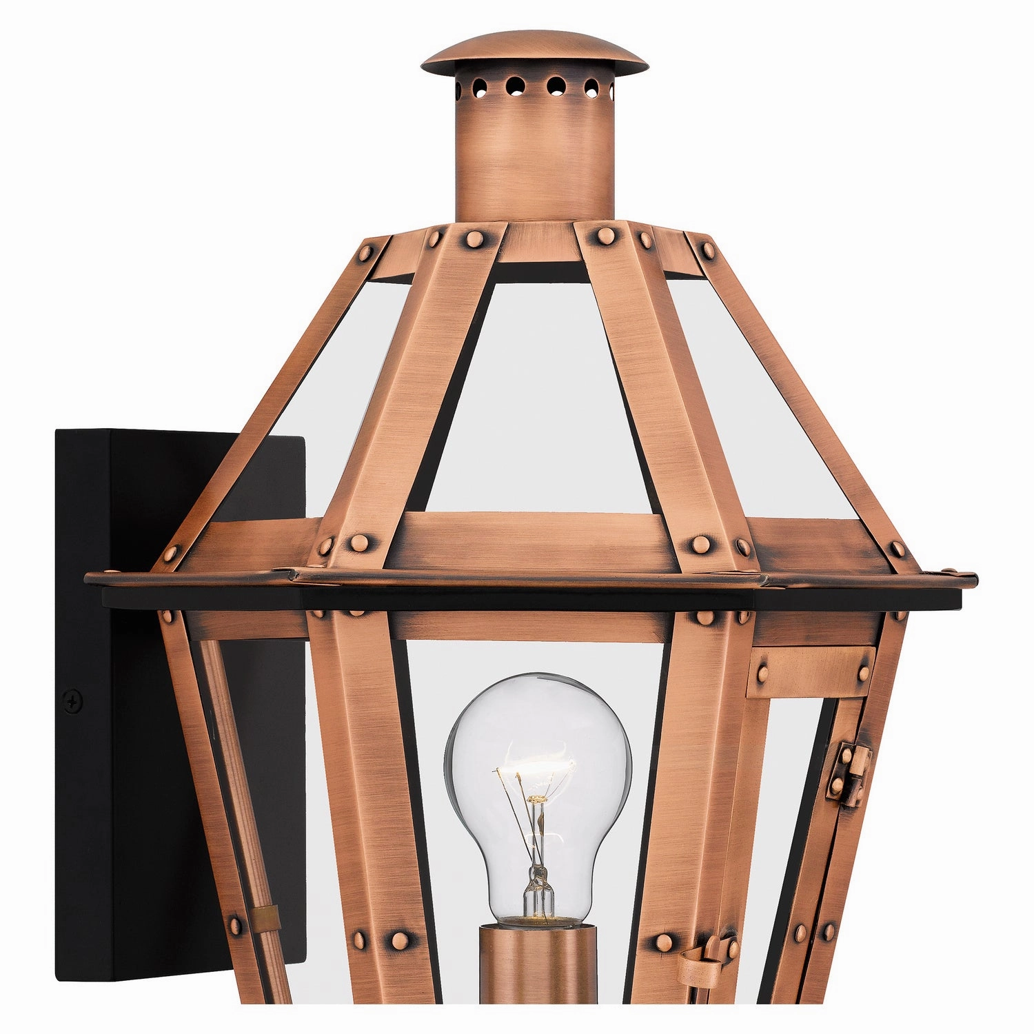 Burdett One Light Outdoor Wall Mount Aged Copper