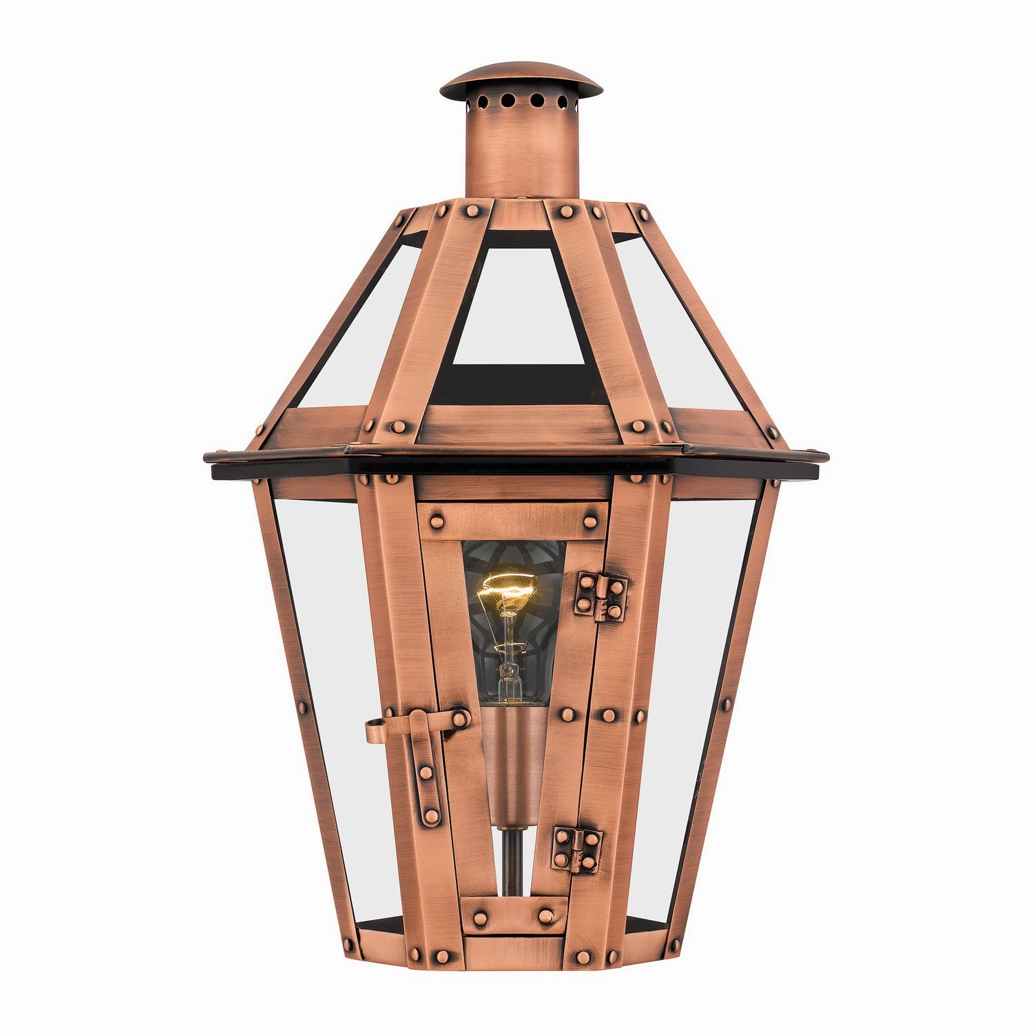 Burdett One Light Outdoor Wall Mount Aged Copper