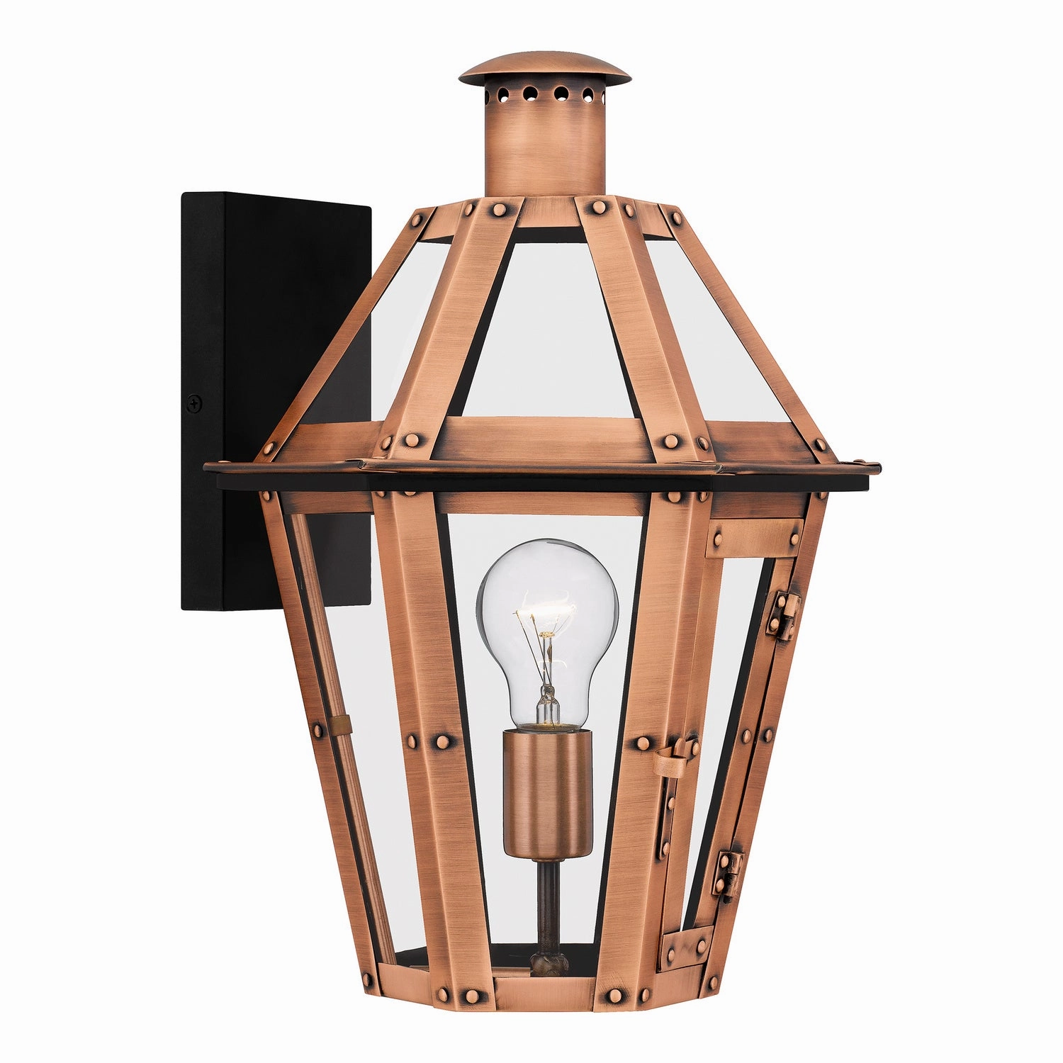 Burdett One Light Outdoor Wall Mount Aged Copper