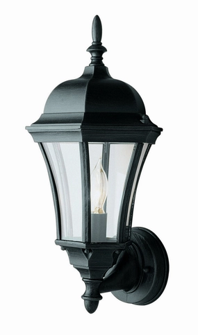 Burlington One Light Wall Lantern BlackOutdoor wall sconces with motion sensor