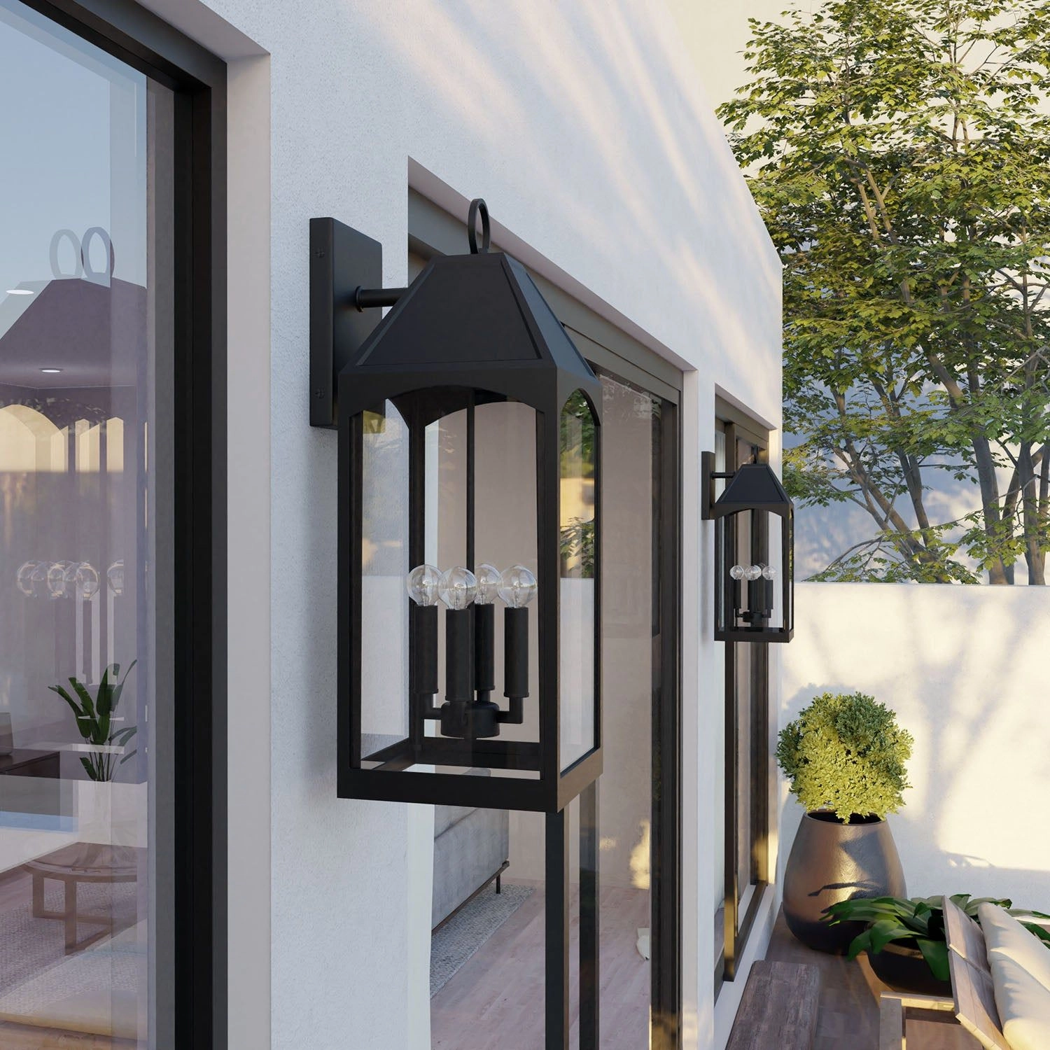 Burton 4-Light Outdoor Wall Lantern