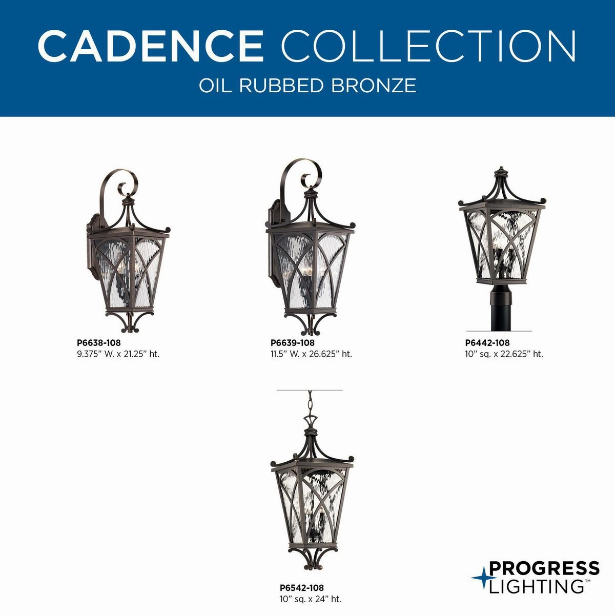 Cadence Two Light Wall Lantern Oil Rubbed Bronze