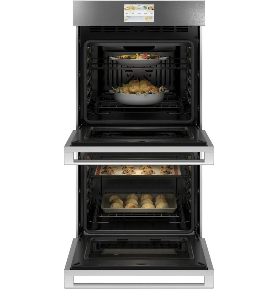 Cafe CKD70DM2NS5 Caf 27" Smart Double Wall Oven With Convection In Platinum Glass