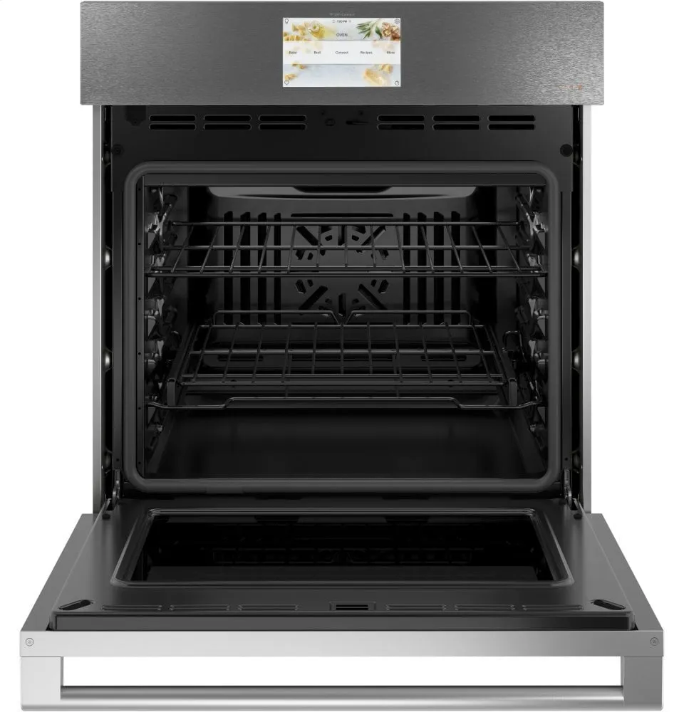 Cafe CKS70DM2NS5 Caf 27" Smart Single Wall Oven With Convection In Platinum Glass