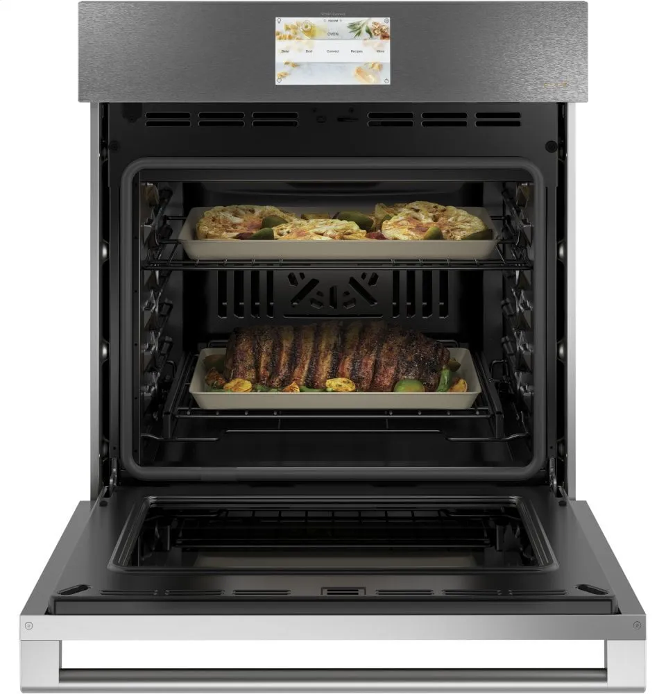 Cafe CKS70DM2NS5 Caf 27" Smart Single Wall Oven With Convection In Platinum Glass