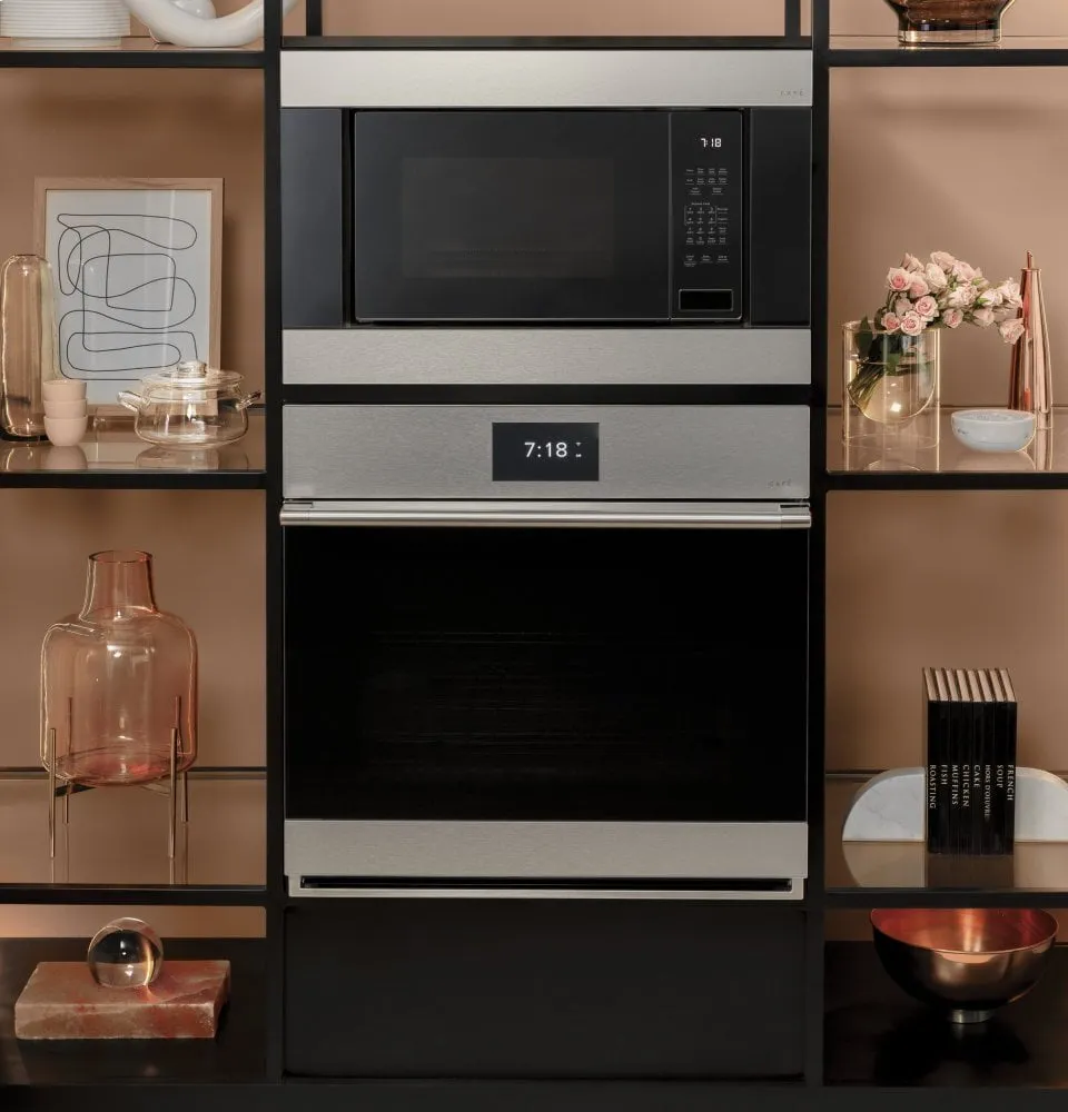 Cafe CKS70DM2NS5 Caf 27" Smart Single Wall Oven With Convection In Platinum Glass