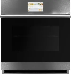 Cafe CKS70DM2NS5 Caf 27" Smart Single Wall Oven With Convection In Platinum Glass