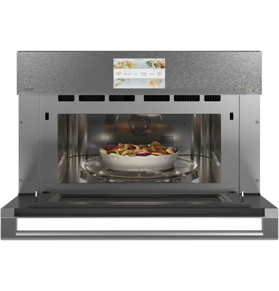Cafe CSB923M2NS5 Caf 30" Smart Five In One Wall Oven With 240V Advantium? Technology In Platinum Glass
