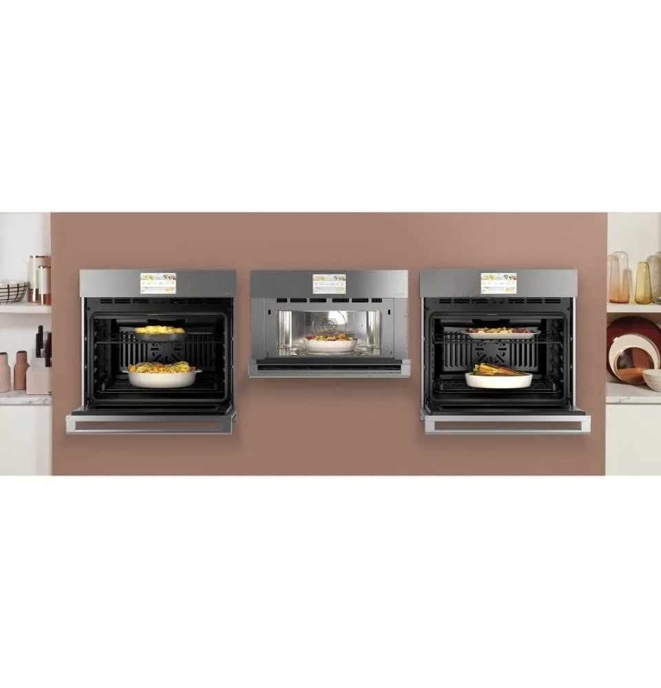 Cafe CSB923M2NS5 Caf 30" Smart Five In One Wall Oven With 240V Advantium? Technology In Platinum Glass