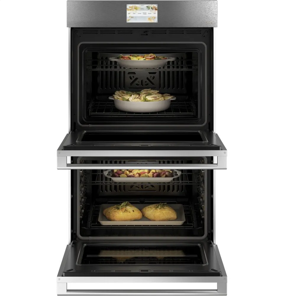 Cafe CTD70DM2NS5 Caf 30" Smart Double Wall Oven With Convection In Platinum Glass