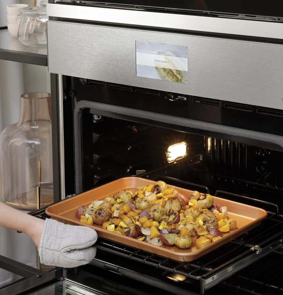 Cafe CTD70DM2NS5 Caf 30" Smart Double Wall Oven With Convection In Platinum Glass