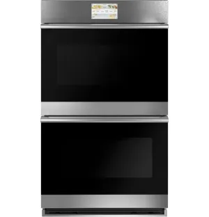 Cafe CTD70DM2NS5 Caf 30" Smart Double Wall Oven With Convection In Platinum Glass