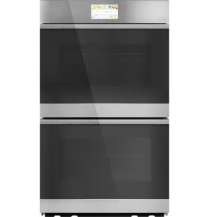 Cafe CTD90DM2NS5 Caf&#8482; Minimal Series 30" Smart Built-In Convection Double Wall Oven In Platinum Glass
