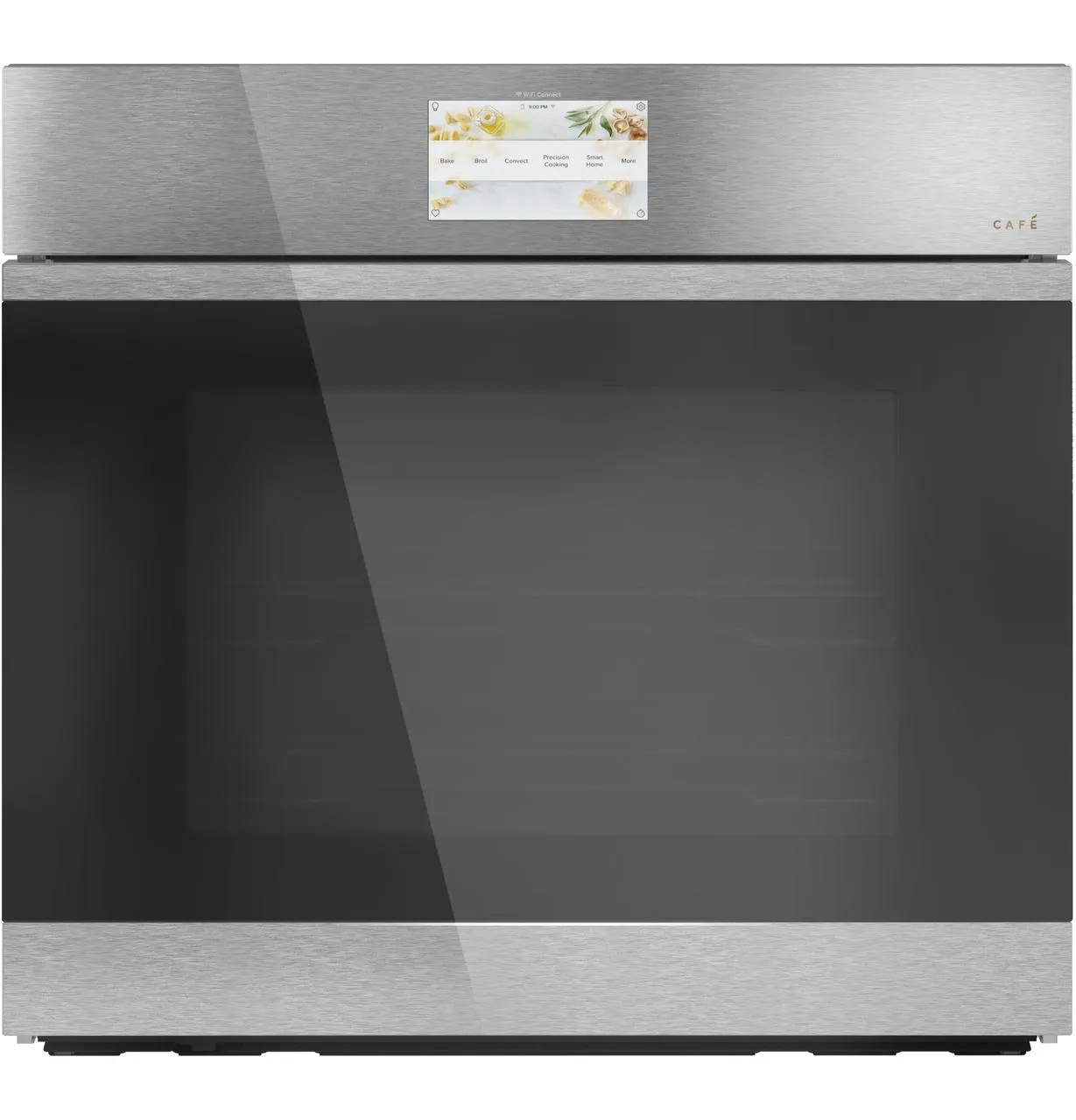 Cafe CTS90DM2NS5 Caf&#8482; Minimal Series 30" Smart Built-In Convection Single Wall Oven In Platinum Glass
