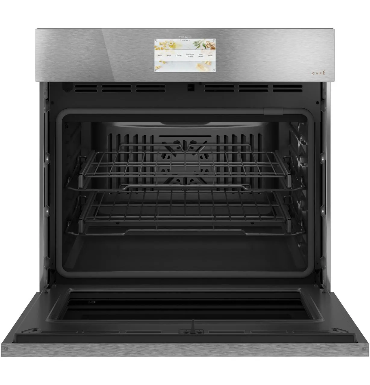 Cafe CTS90DM2NS5 Caf&#8482; Minimal Series 30" Smart Built-In Convection Single Wall Oven In Platinum Glass