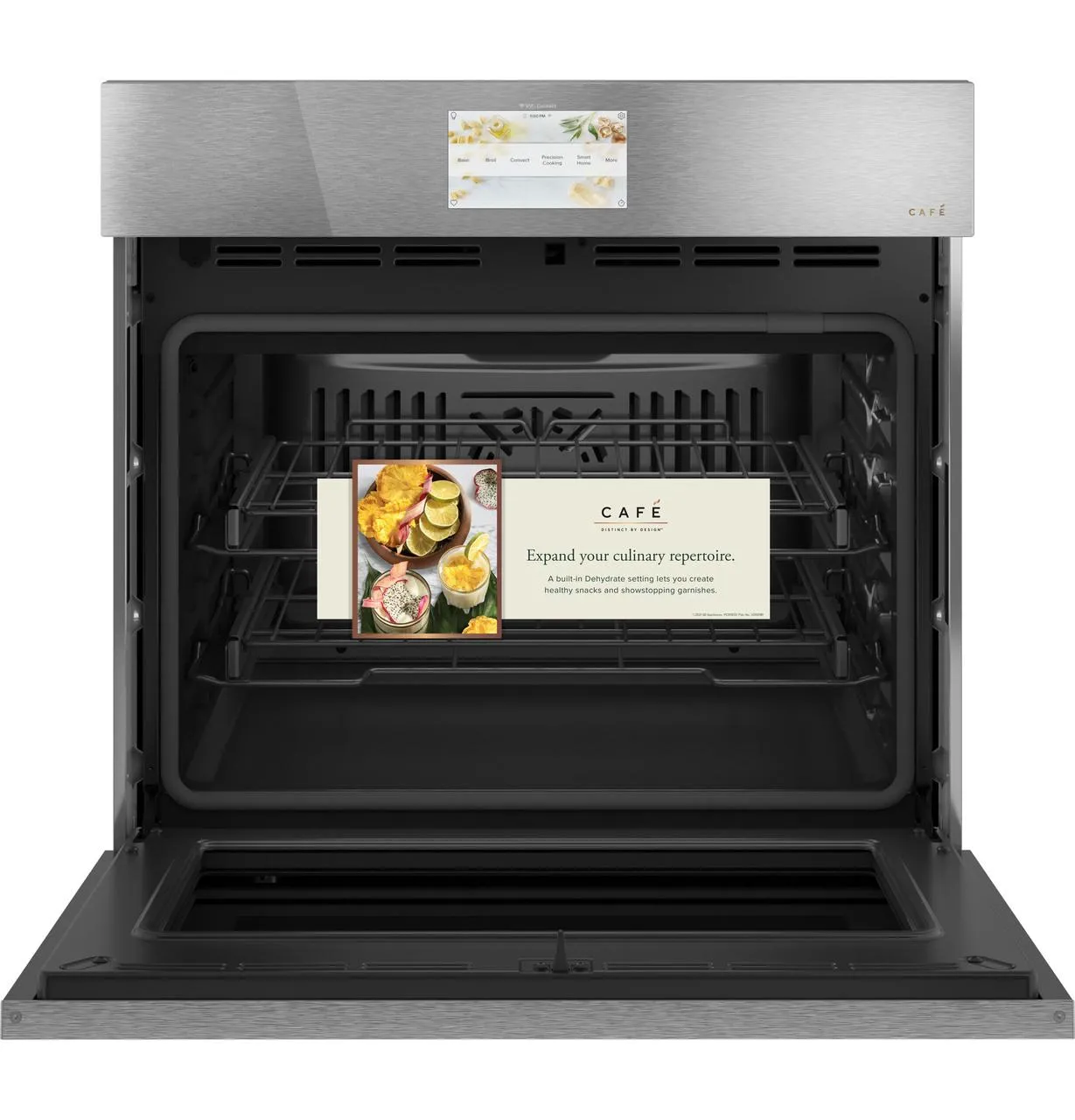 Cafe CTS90DM2NS5 Caf&#8482; Minimal Series 30" Smart Built-In Convection Single Wall Oven In Platinum Glass