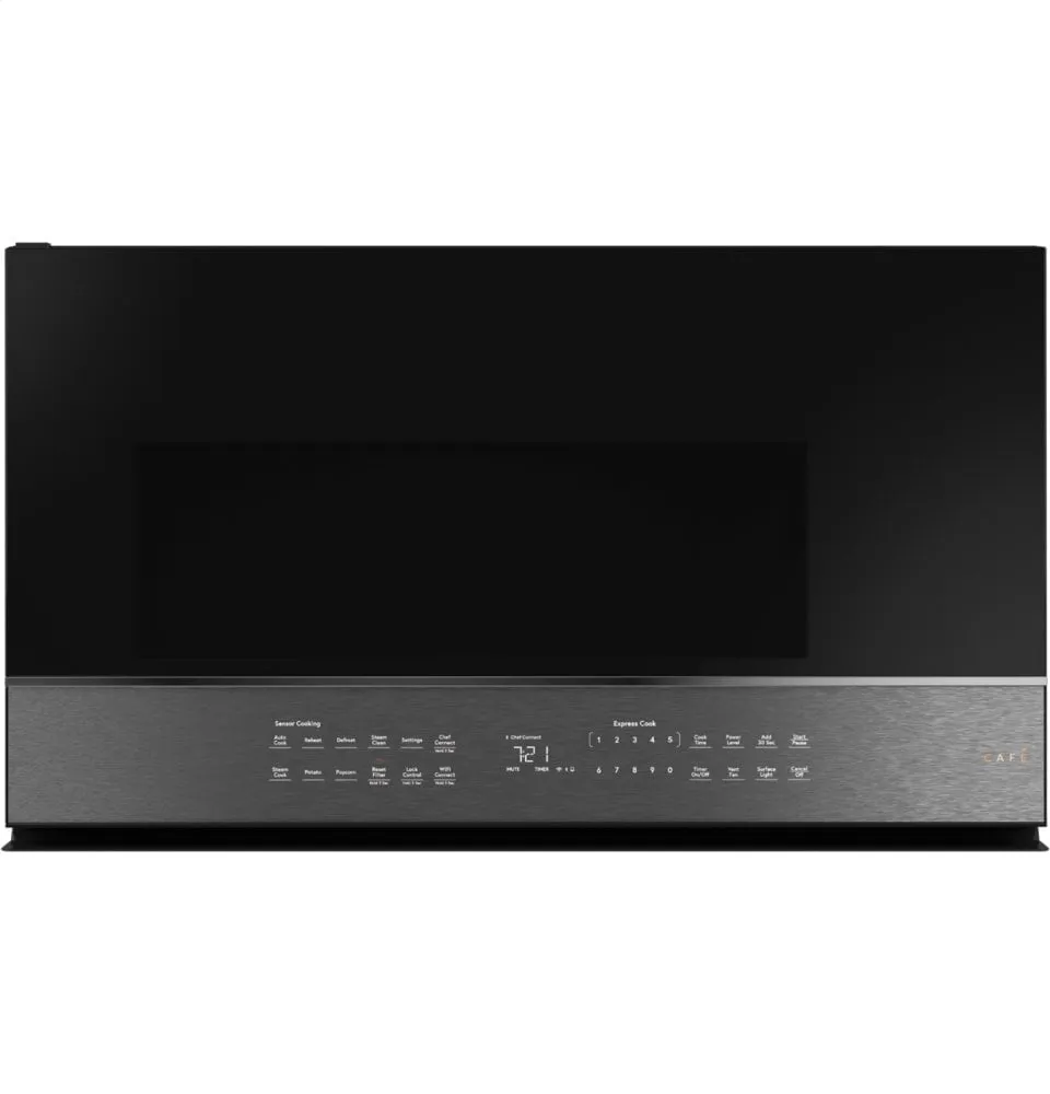 Cafe CVM721M2NS5 Caf 2.1 Cu. Ft. Smart Over-The-Range Microwave Oven In Platinum Glass