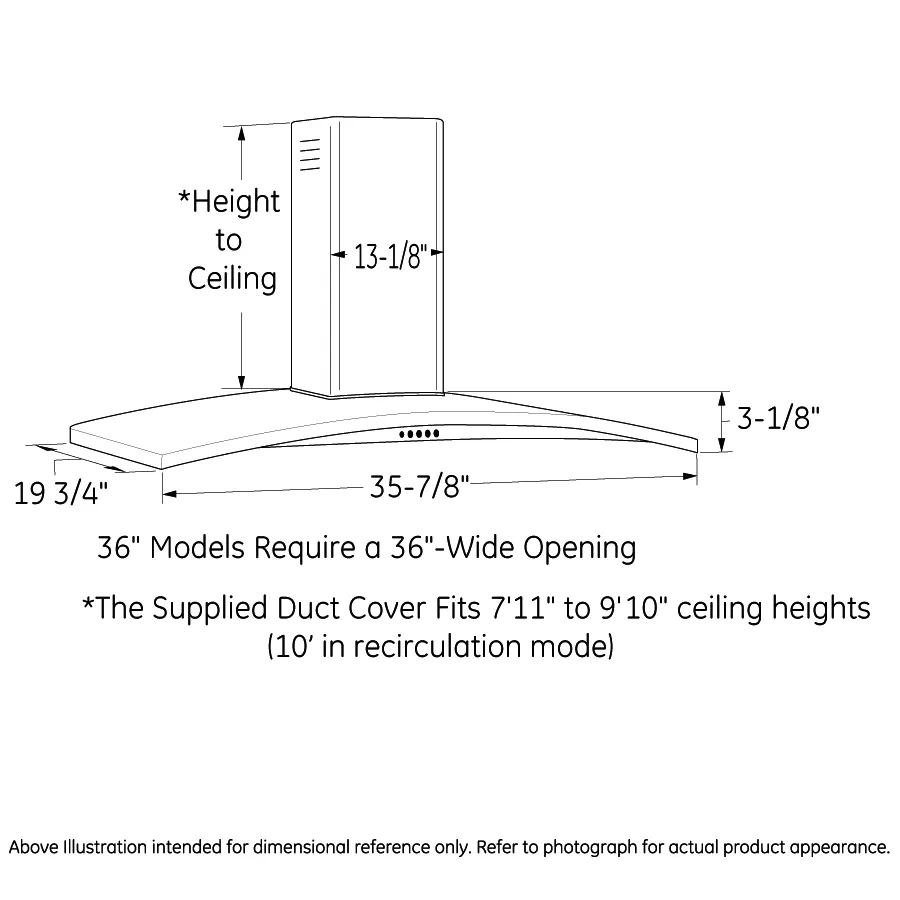 Cafe UVW7361SWSS 36" Wall-Mount Chimney Hood