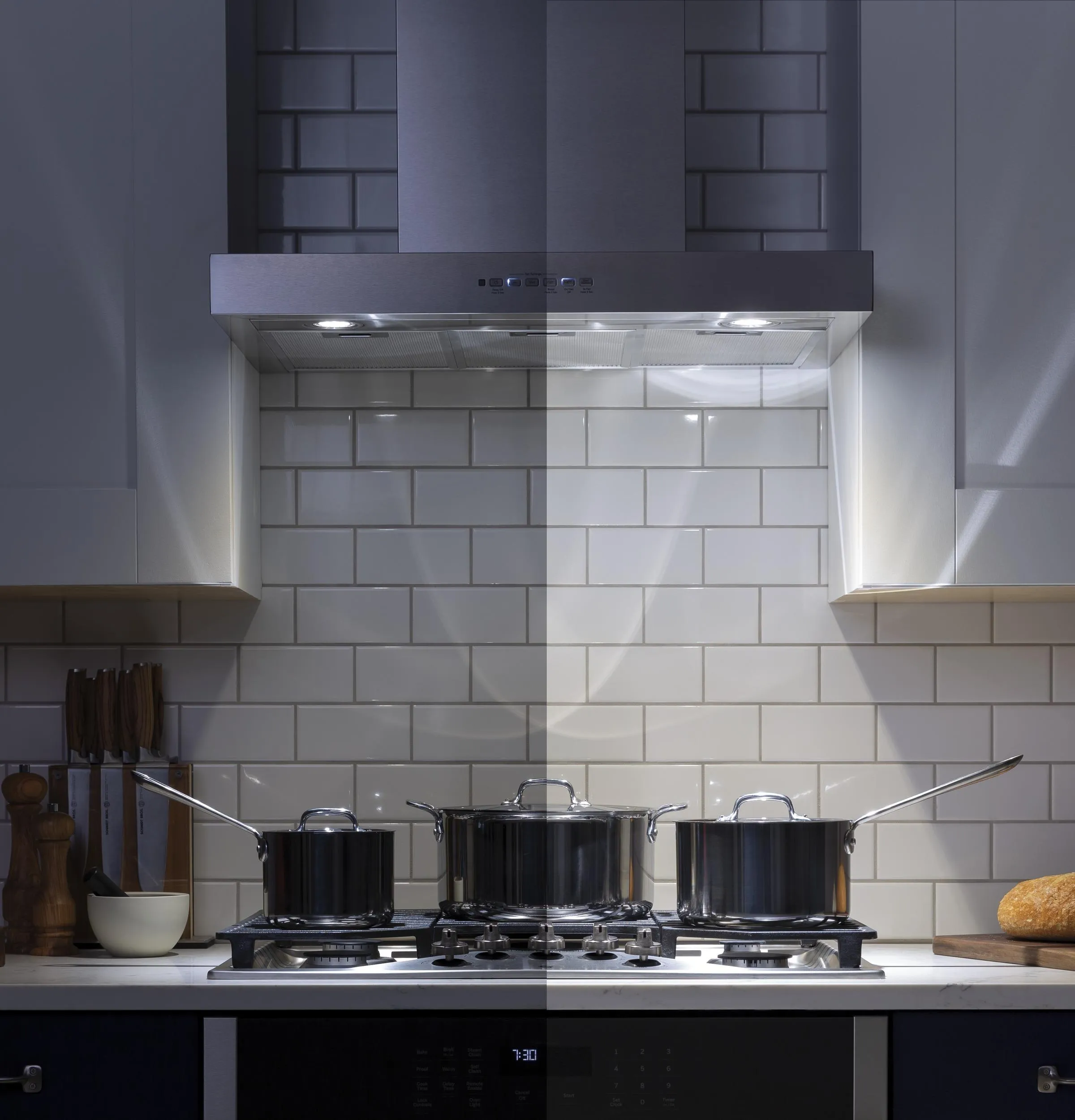 Cafe UVW8361SLSS 36" Designer Wall Mount Hood W/ Dimmable Led Lighting