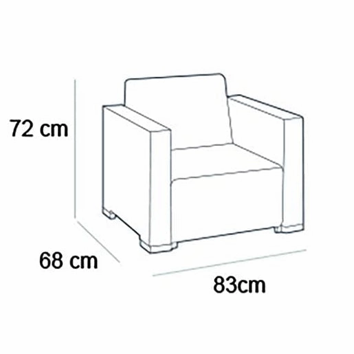 California Armchair Set Graphite