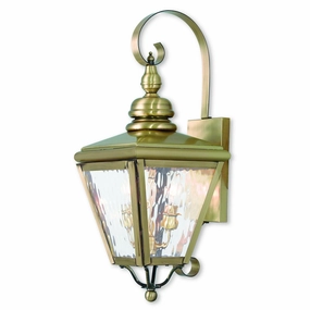 Cambridge Two Light Outdoor Wall Lantern Antique BrassOutdoor wall sconces with motion sensor