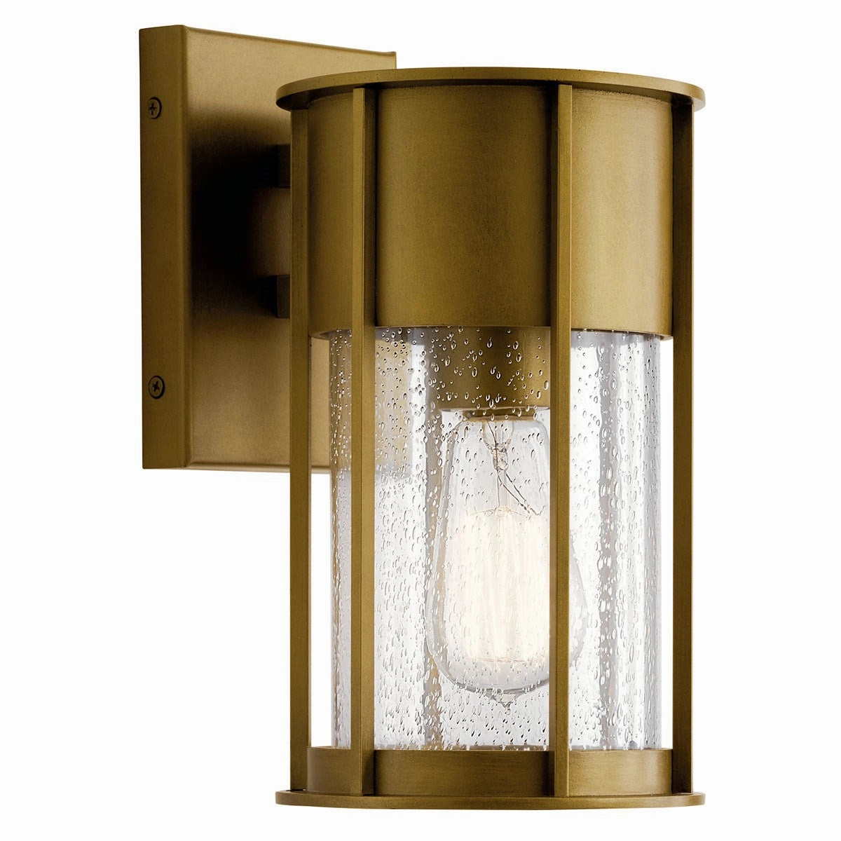 Camillo One Light Outdoor Wall Mount Natural BrassOutdoor wall sconces with motion sensor