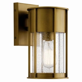 Camillo One Light Outdoor Wall Mount Natural BrassOutdoor wall sconces with motion sensor