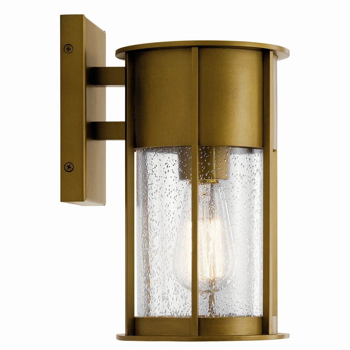 Camillo One Light Outdoor Wall Mount Natural Brass