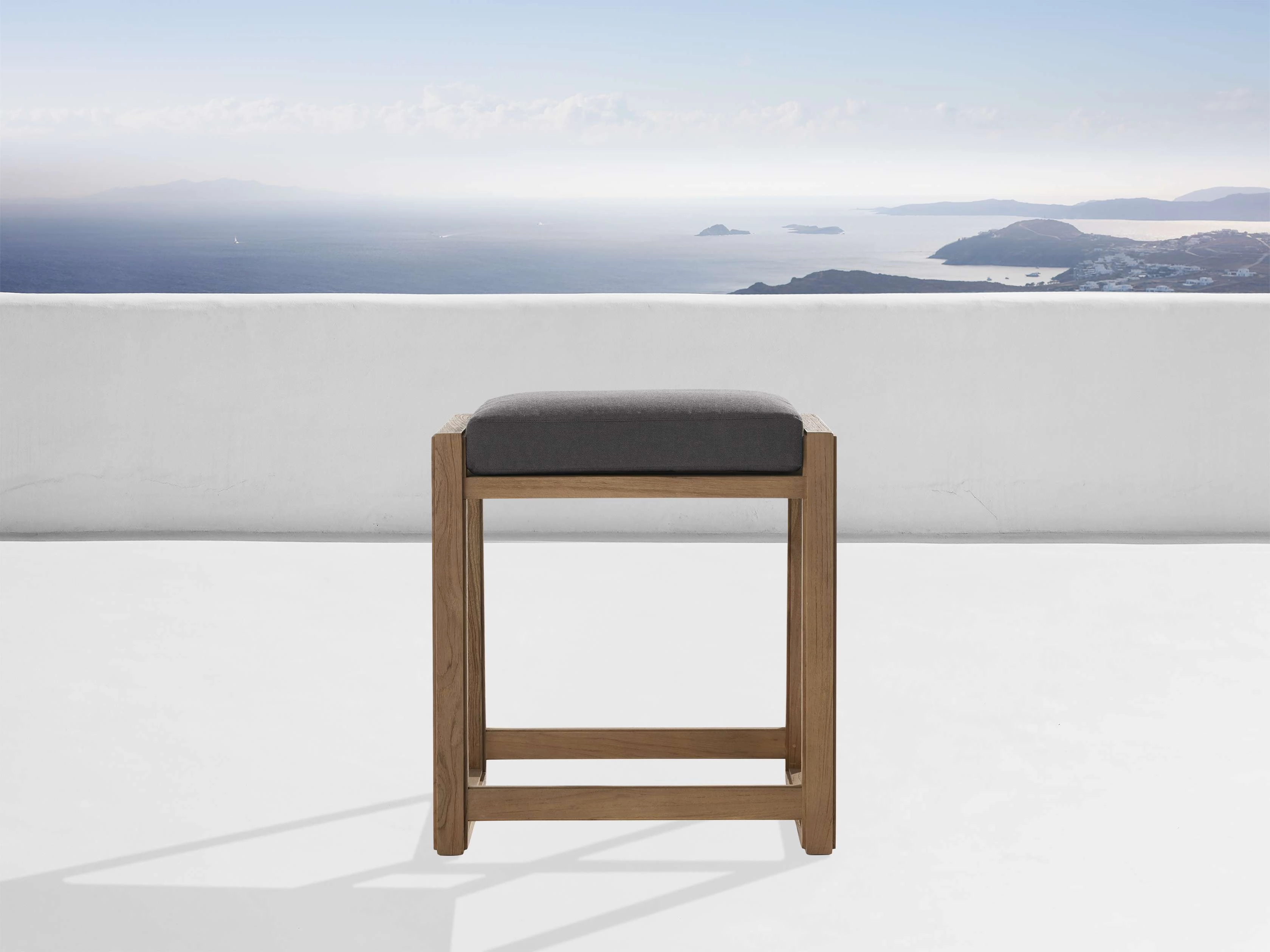 Canyon Outdoor Teak Backless Counter Stooloutdoor counter height stool