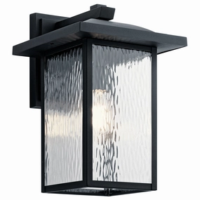 Capanna One Light Outdoor Wall Mount Textured BlackOutdoor wall sconces with motion sensor