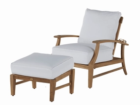 Cape Cod Ottoman - Natural Teakweatherproof teak dining table and chairs