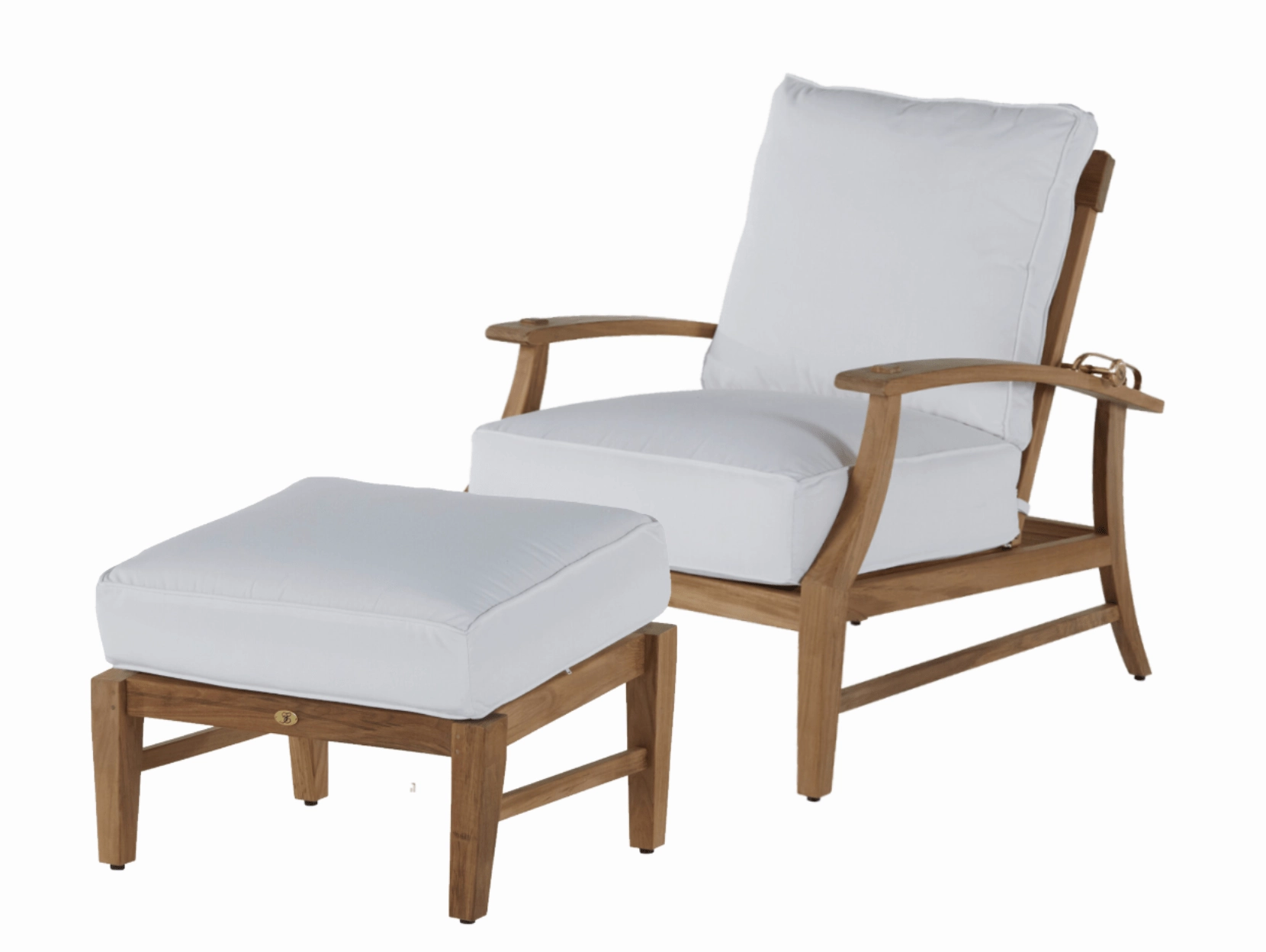 Cape Cod Ottoman - Natural Teakweatherproof teak dining table and chairs
