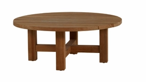 Cape Cod Round Coffee Table - Natural or Oyster Teakweatherproof teak dining table and chairs