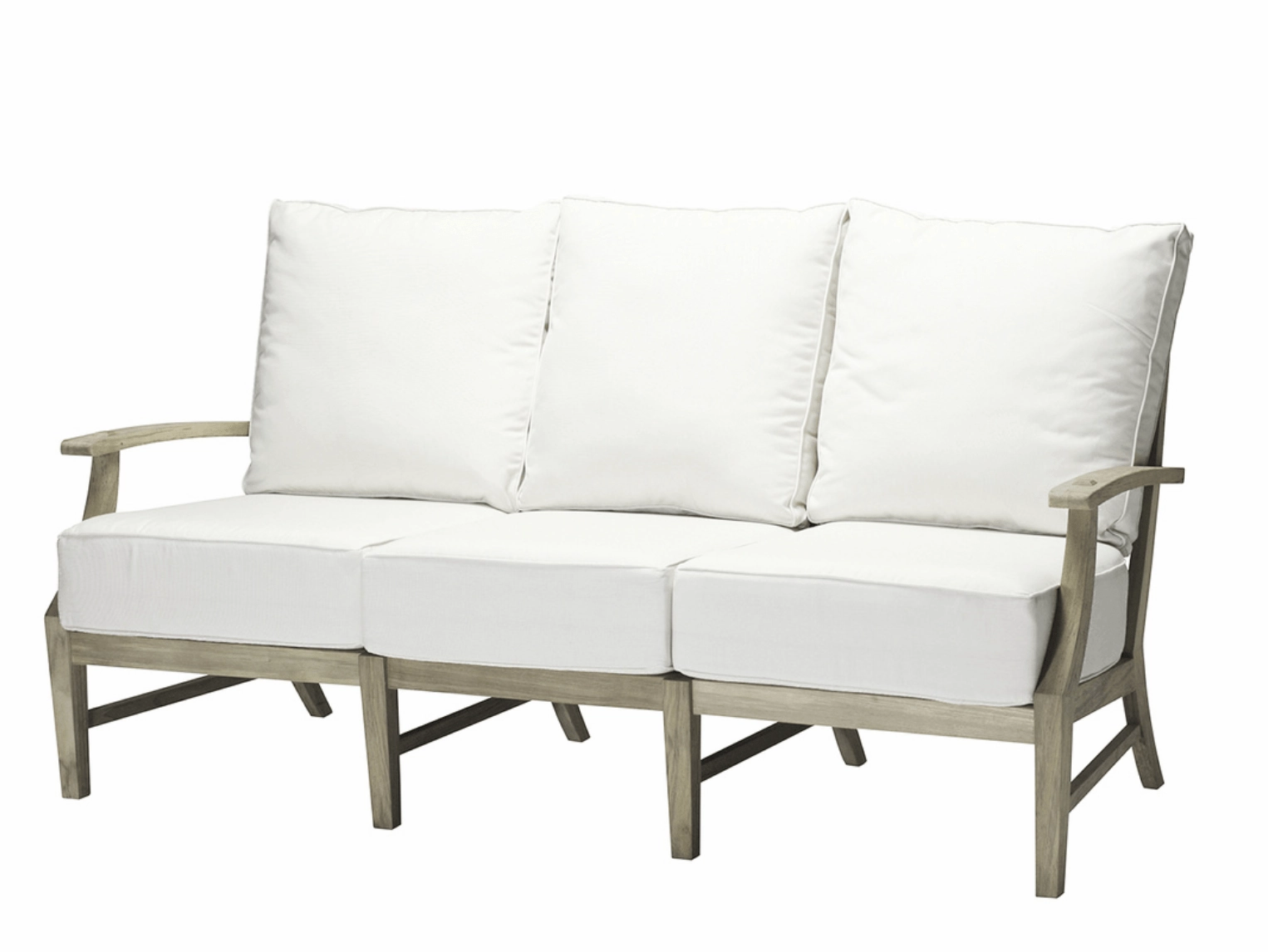 Cape Cod Sofa  - Oyster Teakweatherproof teak dining table and chairs