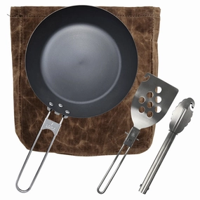 Carbon Skillet Basic Kit - Waxed Canvas professional grade outdoor cooking tools