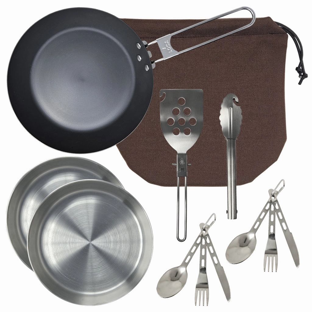 Carbon Skillet Ultimate Kit - Cordura professional grade outdoor cooking tools