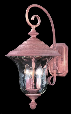 Carcassonne Three Light Exterior Wall Mount Raw CopperOutdoor wall sconces with motion sensor