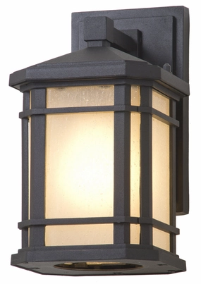 Cardiff Outdoor One Light Outdoor Wall Sconce Black w/Sandblasted Seedy GlassOutdoor wall sconces with motion sensor