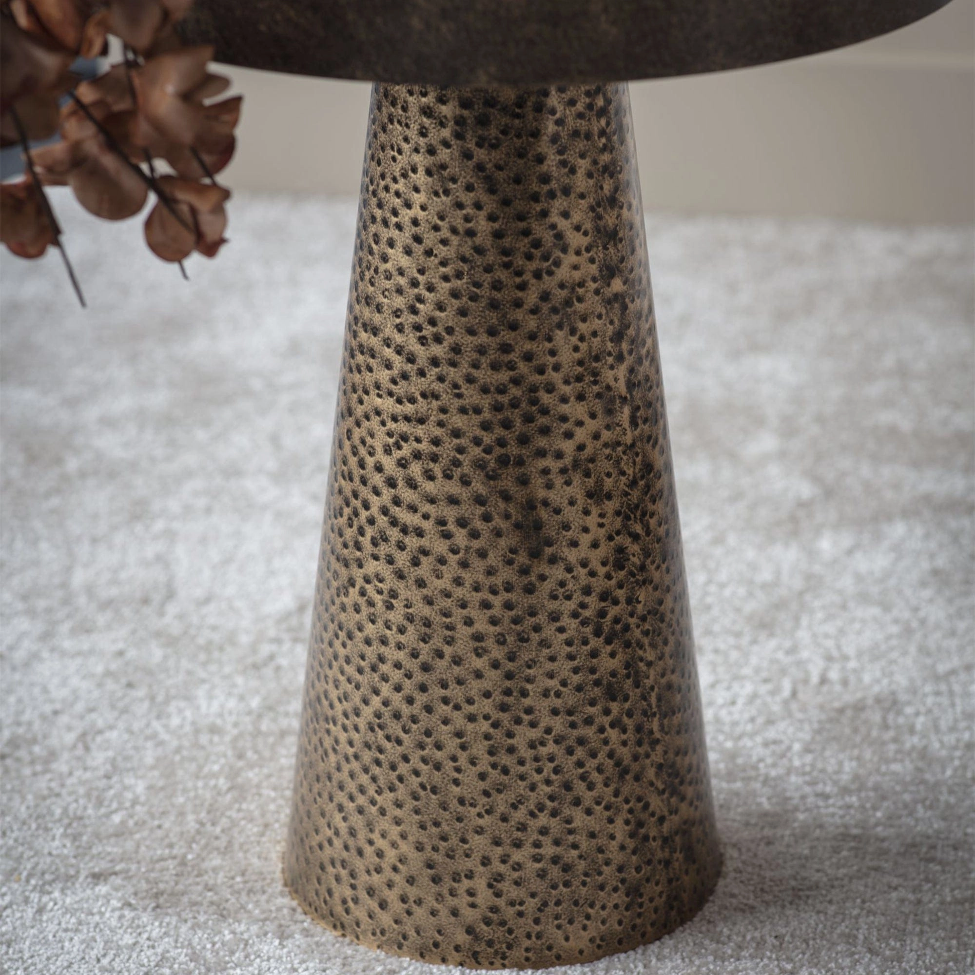 Carmel - Side Table In Rustic Antique Gold