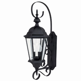 Carriage House Two Light Outdoor Wall Lantern BlackOutdoor wall sconces with motion sensor