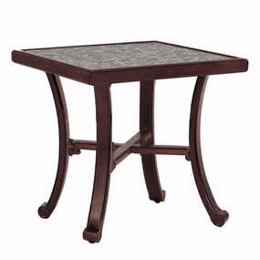 Castelle 20" Square Vintage Cast Side Tableoutdoor coffee table for patio or lounge