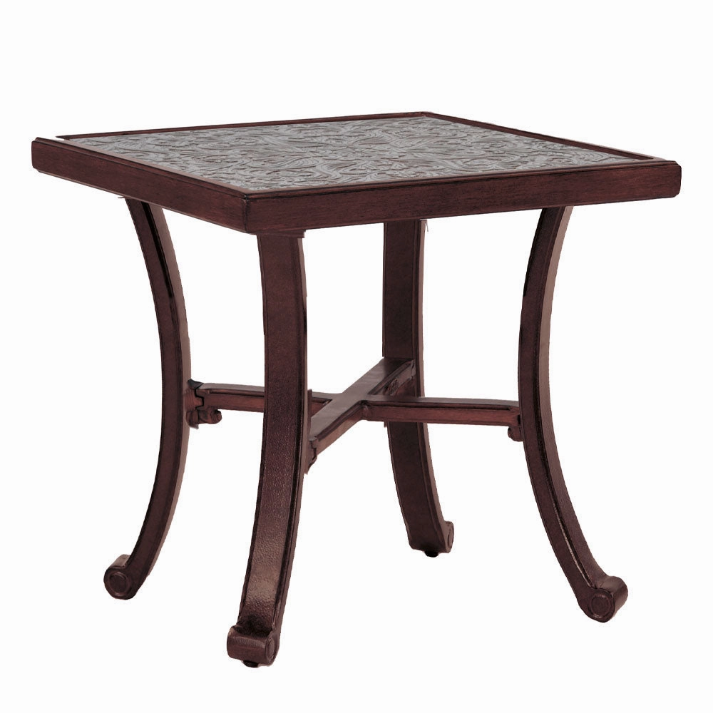 Castelle 20" Square Vintage Cast Side Tableoutdoor coffee table for patio or lounge