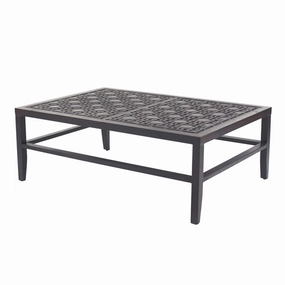 Castelle 32" x 48" Rectangular Classical Cast Top Coffee Tableoutdoor coffee table for patio or lounge