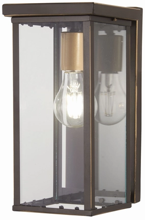 Casway One Light Pocket Lantern Oil Rubbed Bronze W/ Gold HighOutdoor wall sconces with motion sensor
