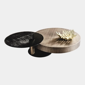 Cattelan Italia Arena - Swivel Bond Coffee Table In Lacquered Steeloutdoor coffee table for patio or lounge