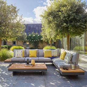 Cayman - Rectangular Modular Corner Sofa Set in Aluminiumaluminum alloy outdoor sofa set