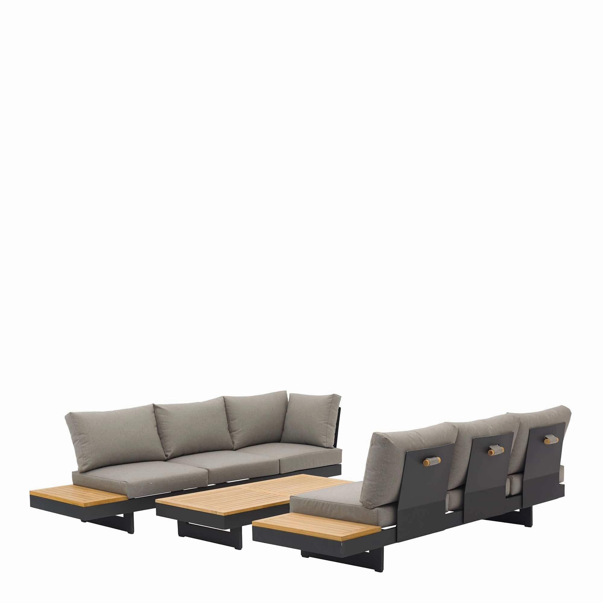 Cayman - Rectangular Modular Corner Sofa Set in Aluminium
