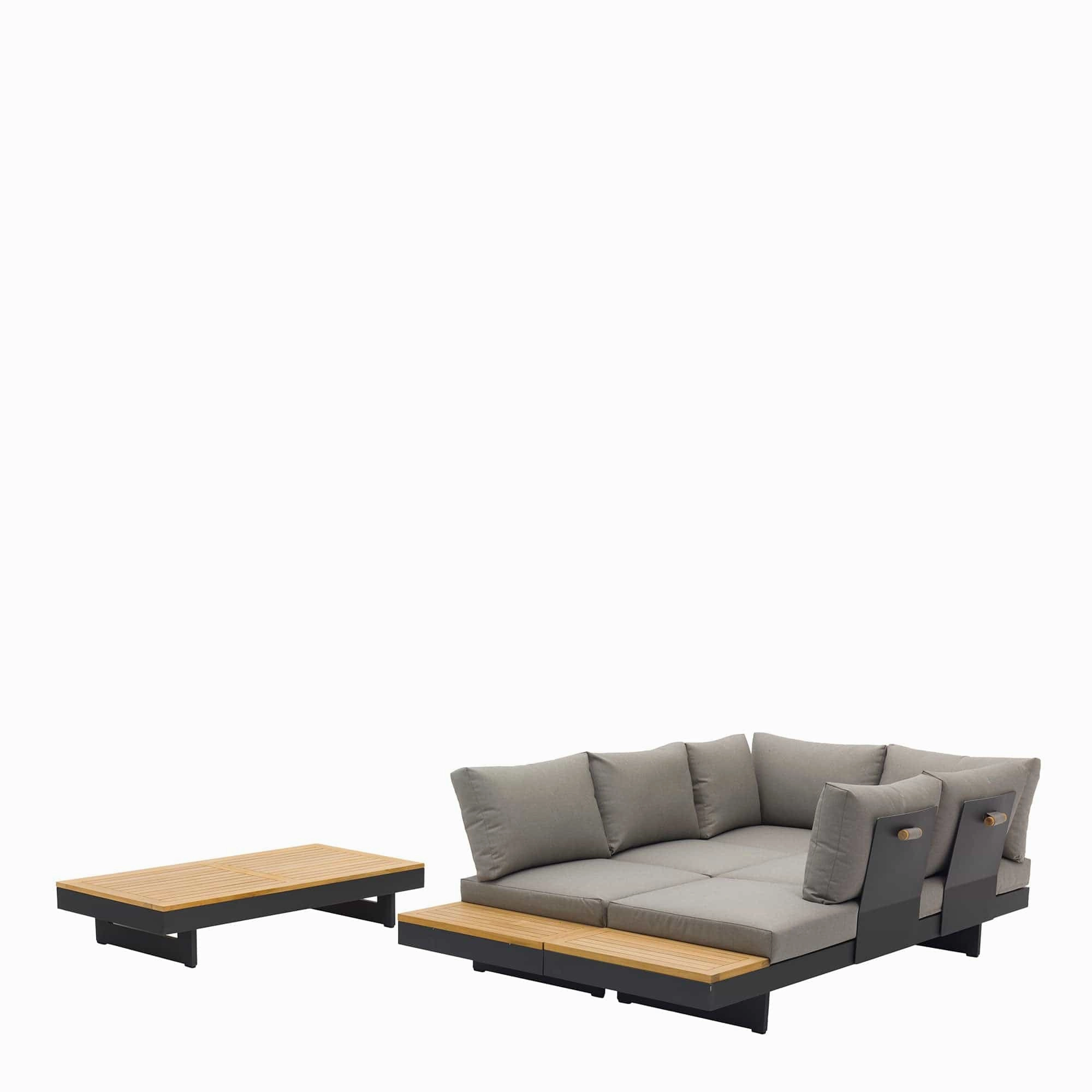 Cayman - Rectangular Modular Corner Sofa Set in Aluminium