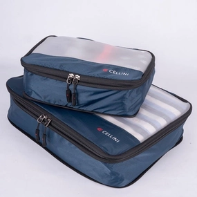 Cellini 2 Pack Packing Cubes; Large And Medium | Navy Clearance Sale Best Deal Alert
