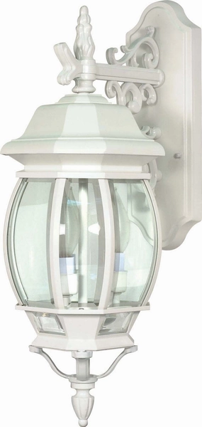 Central Park Three Light Outdoor Wall Lantern WhiteOutdoor wall sconces with motion sensor